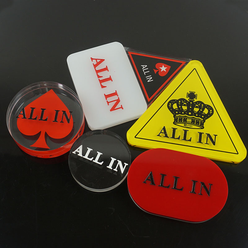 Casino Accessories Acrylic ALL IN Button